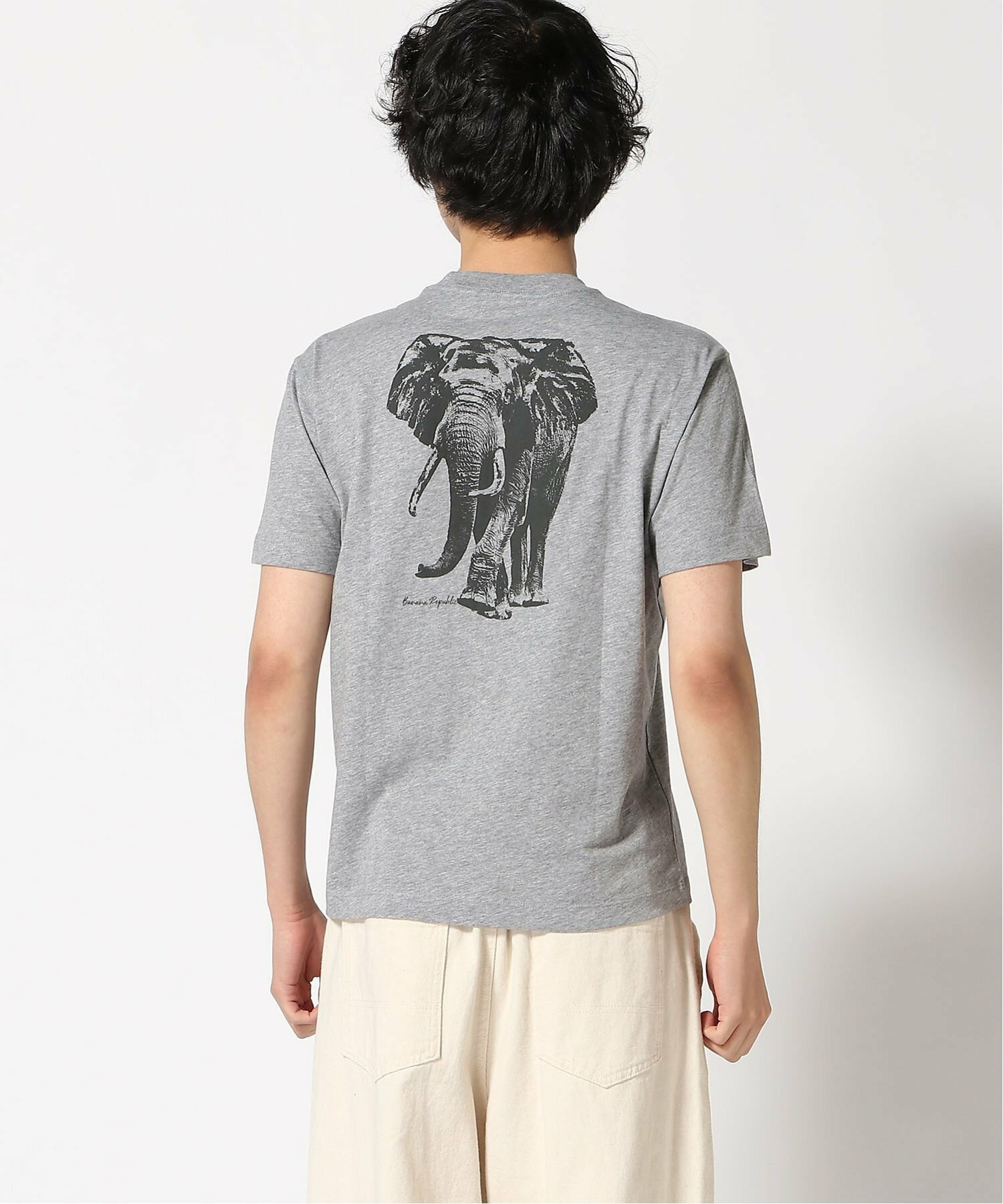 (M)BANANA REPUBLIC FACTORY STORE　　グラフィックプリント ポケットTシャツ